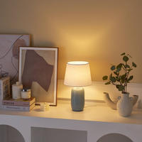 Pauleen Tischleuchte "Glowing Hug max20W Blau/Beige 230V Stoff/Keramik" E14 E14