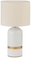 Pauleen Tischleuchte "Glowing Soul max20W Wei&szlig;/Beige 230V Stoff/Keramik" E14 E14