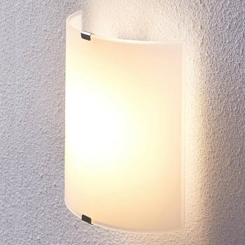 Lindby Halbrunde LED-Wandleuchte Helmi mit Glasschirm