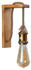 Lindby Helou Holz-Wandlampe mit sichtbarer Fassung