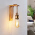 Lindby Helou Holz-Wandlampe mit sichtbarer Fassung