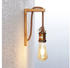 Lindby Helou Holz-Wandlampe mit sichtbarer Fassung