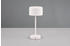 Trio LED-Akku-Tischleuchte Jeff, weiß matt, Höhe 30 cm, Metall