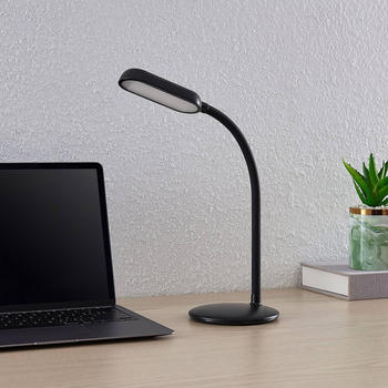 PRIOS LED-Akkutischleuchte Opira, schwarz, USB, Touchdimmer