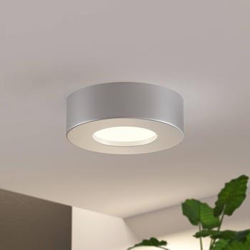 PRIOS LED-Deckenleuchte Edwina, silber, 12,2 cm, dimmbar