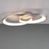 Trio LED-Deckenleuchte Malaga mit 2 Ringen, nickel matt