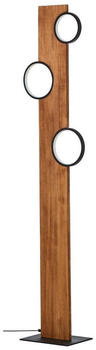 Brilliant LED-Stehlampe Cheesy aus Holz, dreiflammig