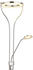 Globo LED-Stehlampe Ebro, Höhe 194 cm, nickelfarben, 2-flg..