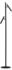 HELL LED-Stehleuchte Streak, 2-fl. mit Dimmer, schwarz