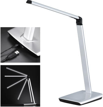 Fischer & Honsel LED-Tischleuchte Bright, dimmbar, CCT, silber