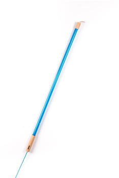 Seletti Linea LED-Stehleuchte mit Holz, blau