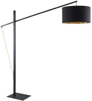 Arcchio Mossa Bogen-Stehleuchte, schwarz-gold