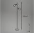 Briloner Stehlampe 1486025 zweiflammig, Schirme Rauchglas