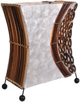 Deko-Leuchte WAYAN, Lampe aus Natur-Material, Stimmungsleuchte, eckig, H&ouml;he ca. 30
