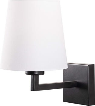 Opviq Wandlampe Profil 4659, schwarz, weißer Stoffschirm