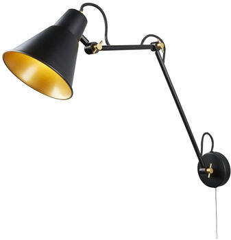 Searchlight Wandleuchte 7403 mit 3 Gelenken, schwarz-gold