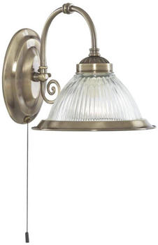 Searchlight Wandleuchte American Diner, messing antik