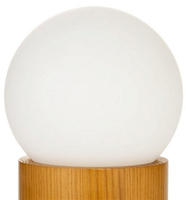 Pauleen Tischleuchte "Woody Shine Glas/Eschenholz 230V max. 3,5W Wei&szlig;/Holz natur" G9
