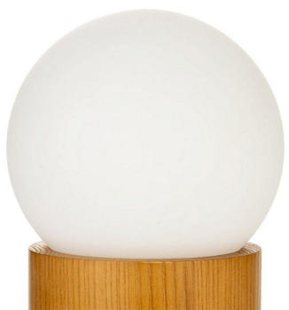 Pauleen Woody Shine Tischlampe, Holzfu&szlig;, Glaskugel