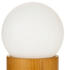 Pauleen Woody Shine Tischlampe, Holzfuß, Glaskugel