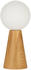 Pauleen Woody Soul Tischlampe, Holzfuß, Glaskugel
