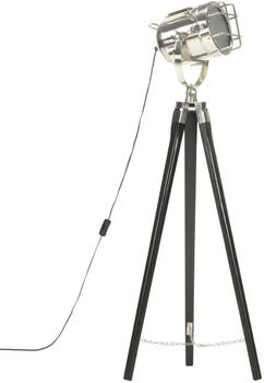 vidaXL Stativlampe Schwarz Mango Massivholz 97cm 286110