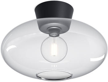 Belid Bullo Deckenleuchte XL Ø38 Matt Black/Clear