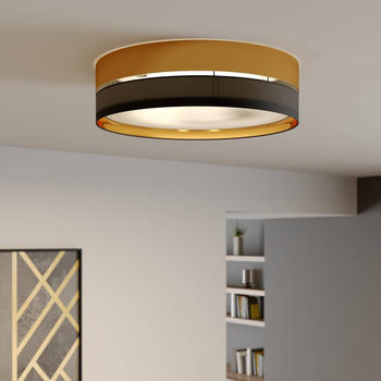 TK Lighting Deckenleuchte Hilton, schwarz/gold, Ø 60cm