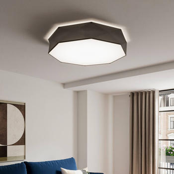 TK Lighting Deckenleuchte Kantoor New, Ø 88 cm, schwarz