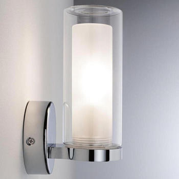Paulmann Luena LED Wandleuchte IP44 Dim. Chrome/Clear (71076) – Paulmann Luena LED Wandleuchte – dauerhafte Lichtlösung mit IP44-Schutz