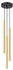Sollux SL.1197 Hängeleuchte PASTELO G9 3 x 8W Stahl gold Ø20cm H:90cm dimmbar