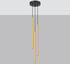 Sollux SL.1197 Hängeleuchte PASTELO G9 3 x 8W Stahl gold Ø20cm H:90cm dimmbar