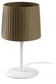 Faro 64310-40 Tischleuchte SAMBA E27 15W Stahl mattweiß, Textil Grün L:25cm H:48.5cm dimmbar