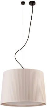 Faro 64314-44 Hängeleuchte SAMBA E27 15W Stahl mattschwarz, Textil Beige L:50cm H:0.18cm dimmbar