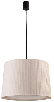 Faro 64315-44 Hängeleuchte SAMBA E27 15W Stahl mattschwarz, Textil Beige L:50cm H:500cm dimmbar