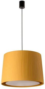 Faro 64315-45 Hängeleuchte SAMBA E27 15W Stahl mattschwarz, Textil Gelb L:50cm H:500cm dimmbar
