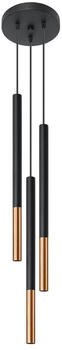 Sollux SL.0890 Pendelleuchte MOZAICA 3P schwarz/Kupfer L: 20cm, B: 20cm, H: 90cm, G9/40W, dimmbar