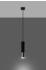 Sollux SL.0940 Pendelleuchte LOOPEZ 1 schwarz/Chrom L: 8cm, B: 8cm, H: 100cm, GU10/40W, dimmbar
