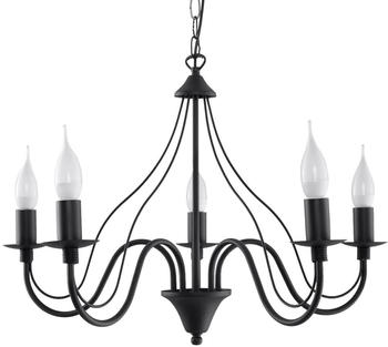 Sollux SL.0218 Pendelleuchte MINERWA 5 schwarz L: 60, B: 60, H: 80, Fassung E14, dimmbar