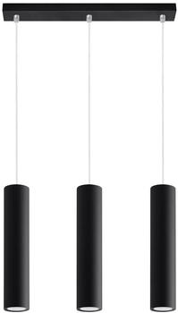 Sollux SL.0329 Pendelleuchte LAGOS 3 schwarz L: 45, B: 6, H: 100, Fassung GU10, dimmbar