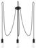 Sollux SL.0370 Pendelleuchte EDISON 3 schwarz L: 60, B: 60, H: 30cm, Fassung E27, dimmbar