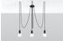 Sollux SL.0370 Pendelleuchte EDISON 3 schwarz L: 60, B: 60, H: 30cm, Fassung E27, dimmbar
