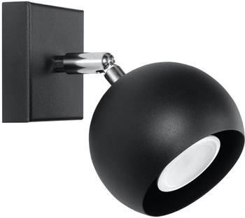 Sollux SL.0443 Wandleuchte OCULARE schwarz L: 10, B: 15, H: 8, Fassung GU10, dimmbar