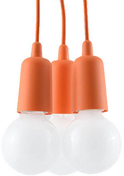 Sollux SL.0585 Pendelleuchte DIEGO 3 orange L: 16, B: 16, H: 90, Fassung E27, dimmbar