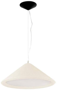 Faro Barcelona 20116 Hängeleuchte SAIGON IN 700 E27 15W Stahl mattschwarz, Textilband Beige H:187.5cm Ø70cm dimmbar