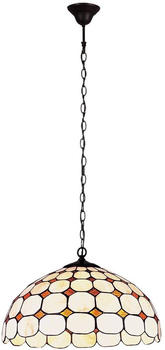 Rabalux 8076 Pendelleuchte Marvel aus Metall Glas bronzefarben/ bunt Ø40cm H:100cm
