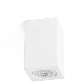 Faro 63269 Aufbauleuchte SVEN SQ GU10 8W Gips mattweiß L:7cm H:11cm dimmbar
