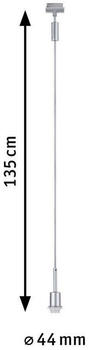 Paulmann Deco Pendel Pendelleuchte URail E14 Chrom matt