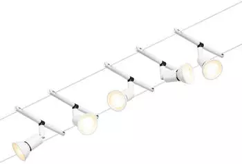 Paulmann 94458 Seil-Komplettsystem GU5.3 wei&szlig; (matt), Chrom