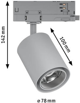 Paulmann Kratos LED-Schienenstrahler ProRail3 9W Silber